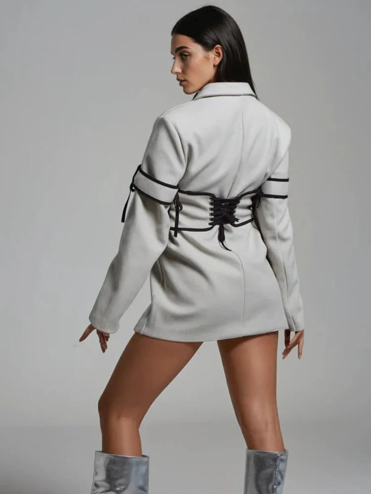 White Corset Blazer