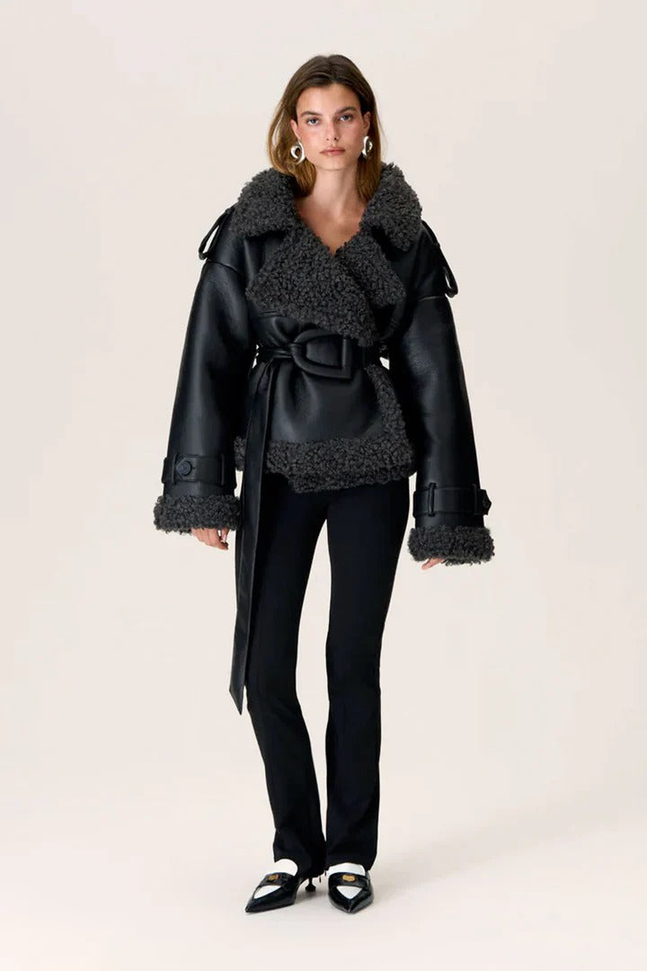 Black Jacket With Black Fur