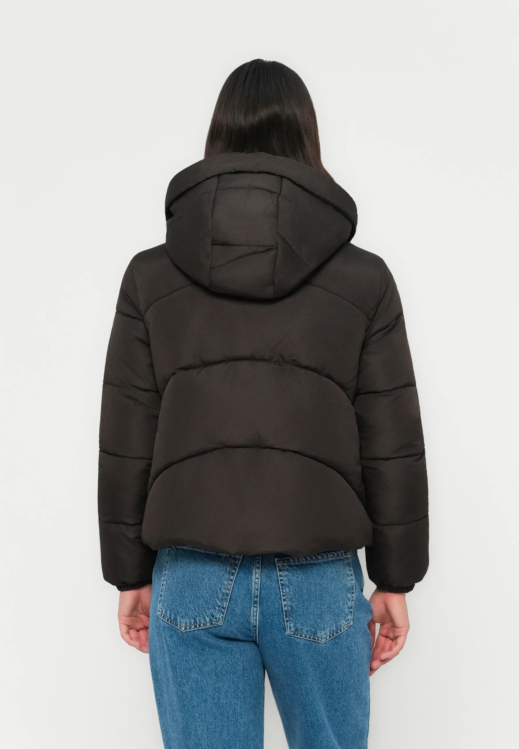 Short Black Jacket with Hood