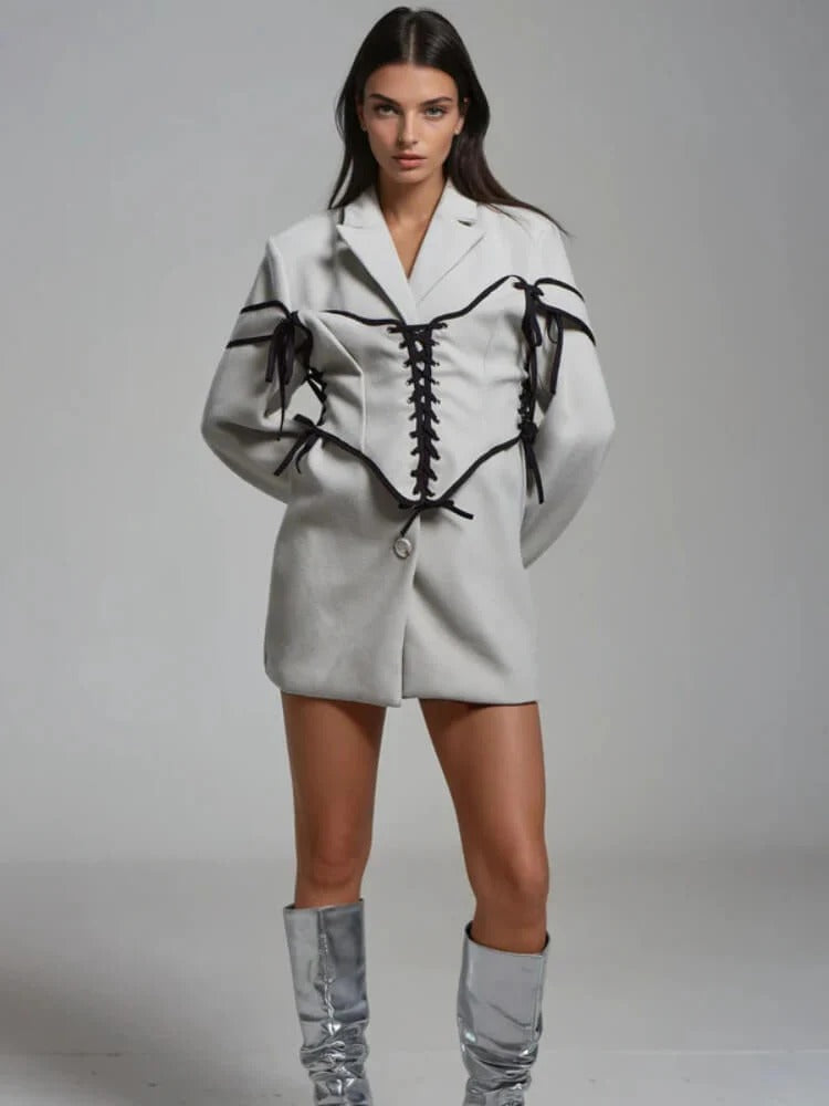 White Corset Blazer