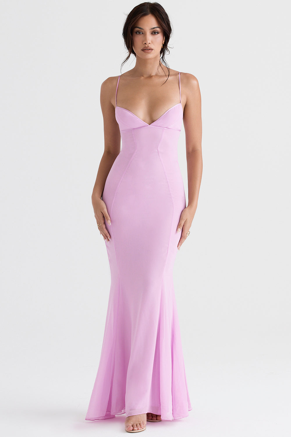 Maxi dress with corset