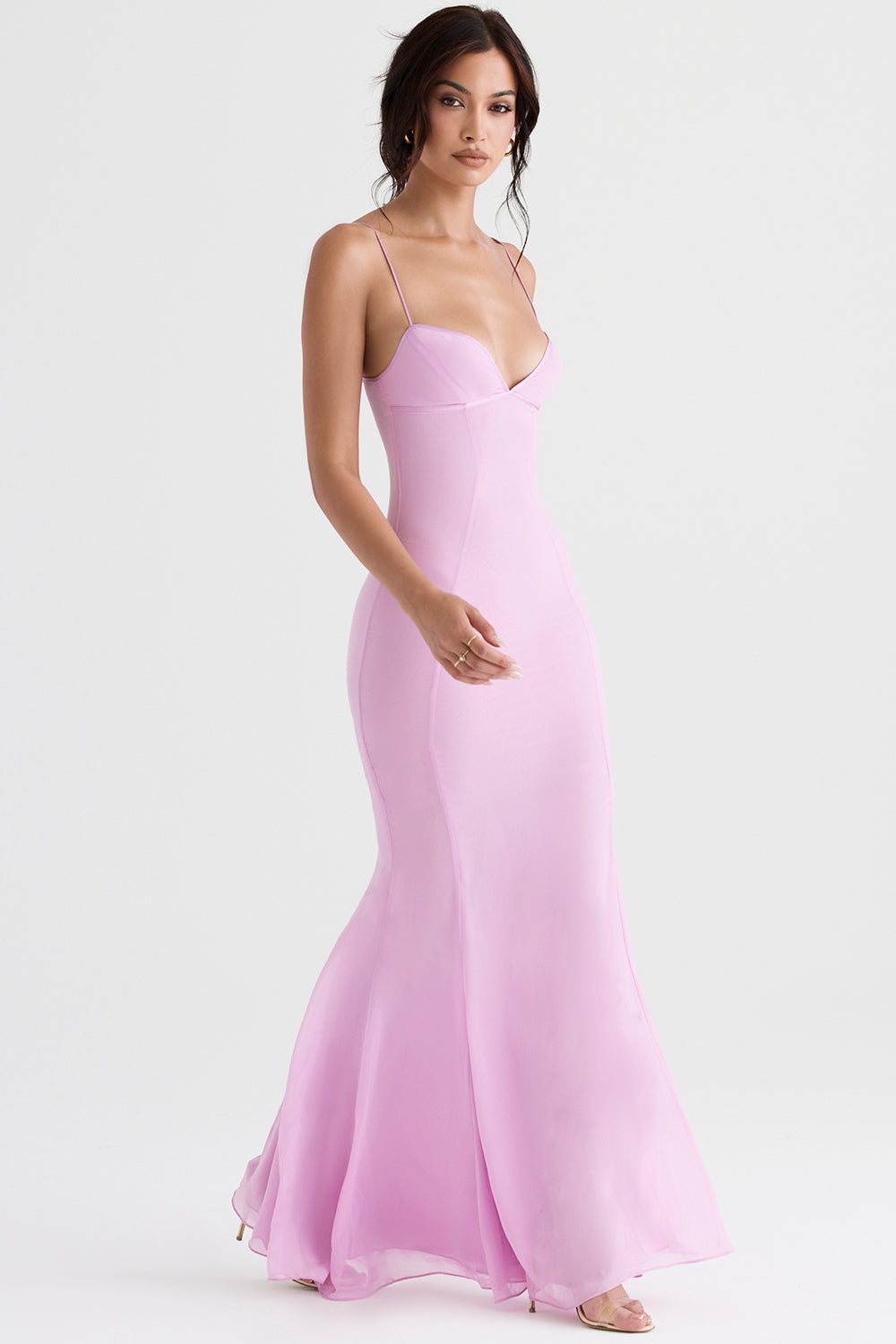 Maxi dress with corset