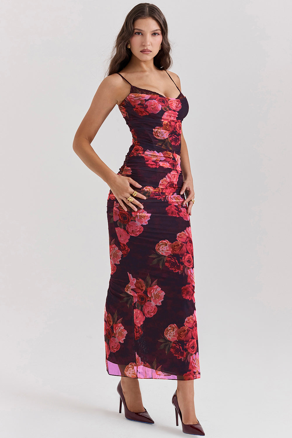 Romantic floral maxi dress