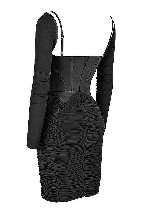 Pleated corset dress
