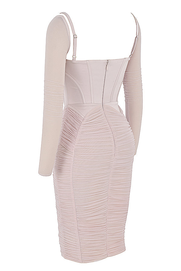 Pleated corset dress