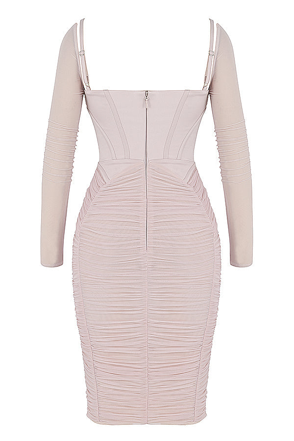 Pleated corset dress