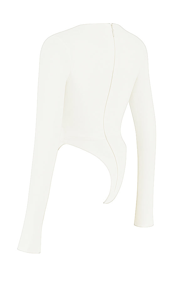 White cut-out bodysuit