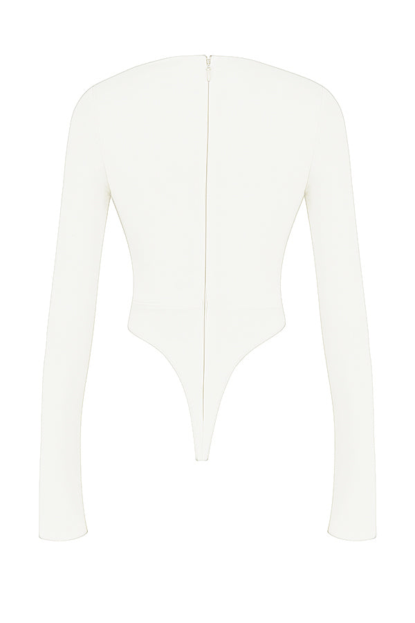 White cut-out bodysuit