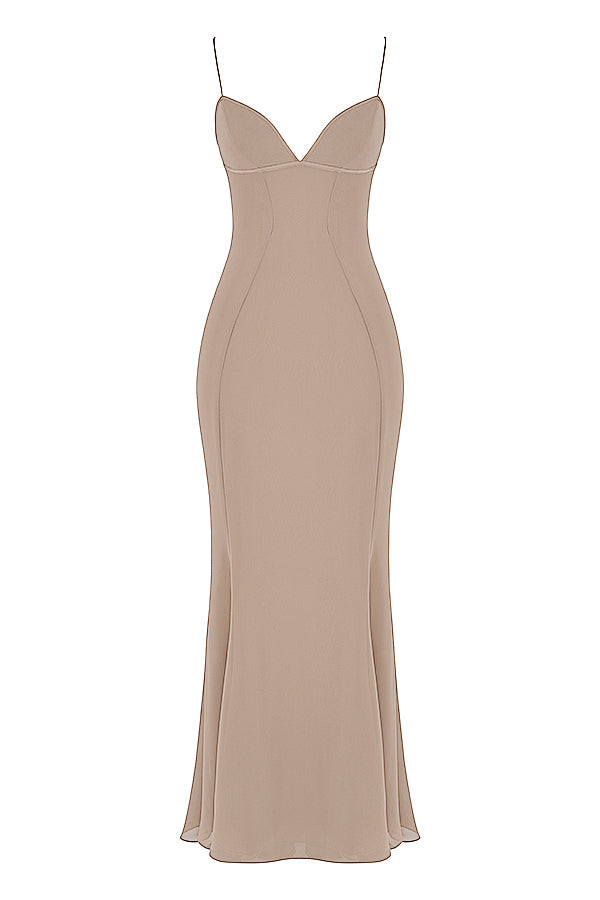 Maxi dress with corset