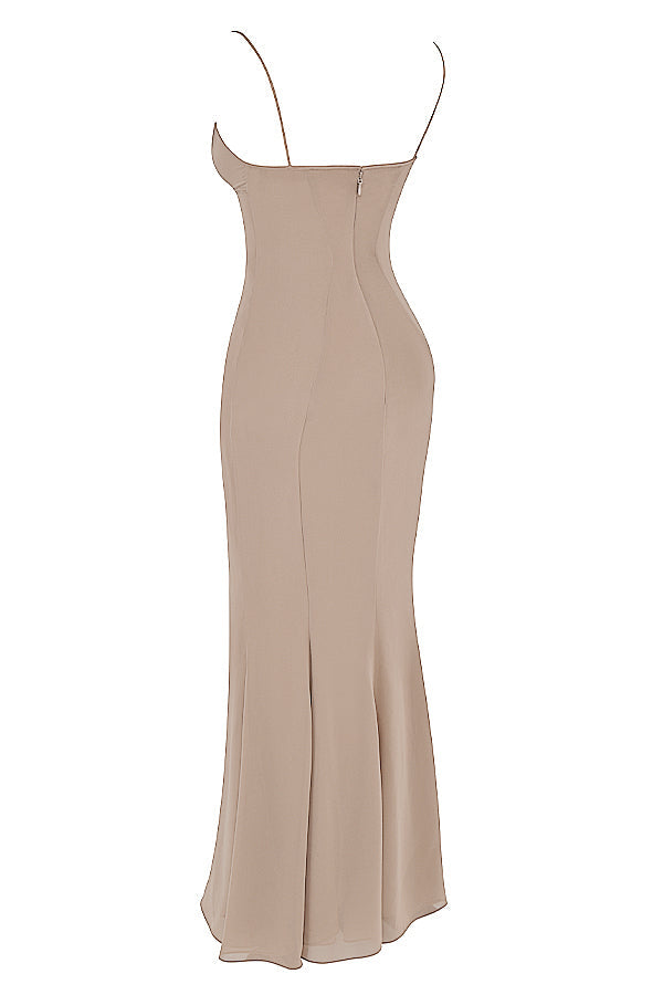 Maxi dress with corset