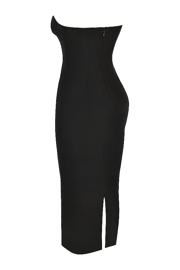 Strapless corset maxi dress