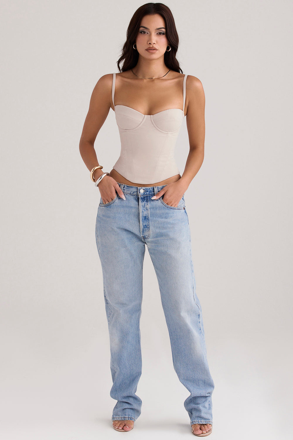 Oyster underwire corset