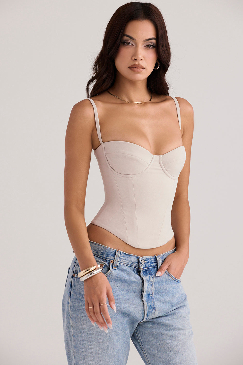 Oyster underwire corset