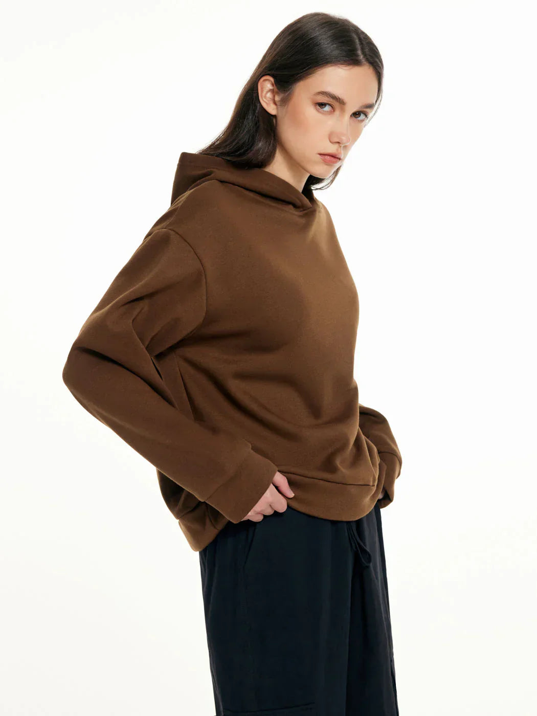 ''Don't Talk To Me'' Hoodie In Brown